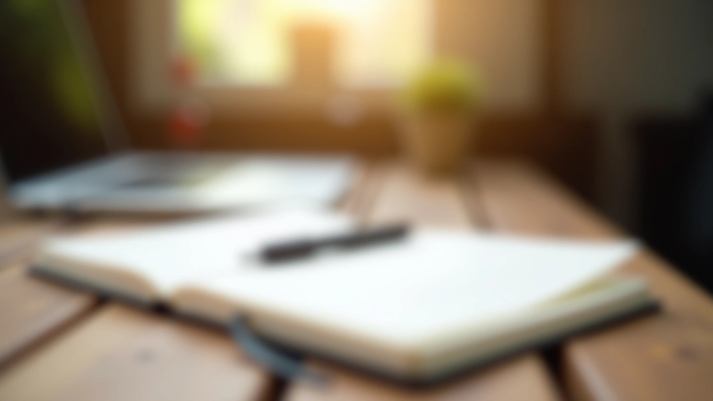 Open notitieboek met pen op bureau, klaar voor reflectie en schrijven van persoonlijke inzichten