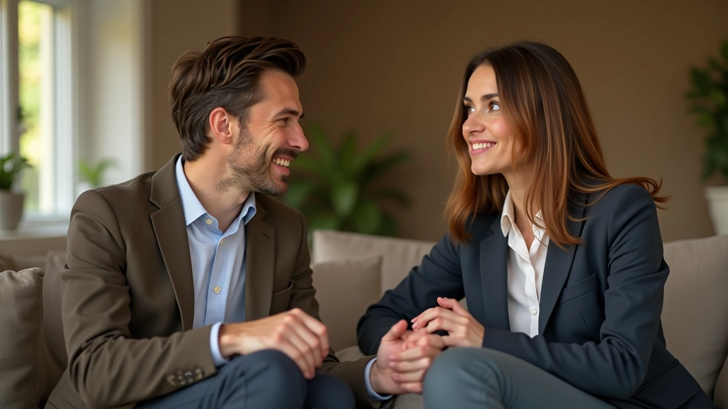 Twee personen in gesprek