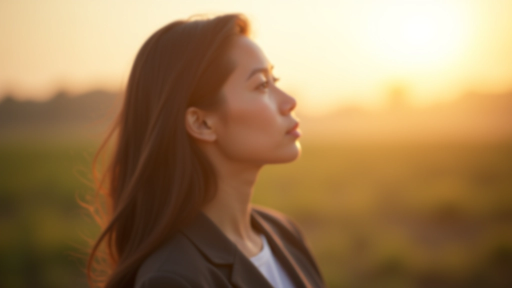 Vrouw in reflectie kijkend naar horizon